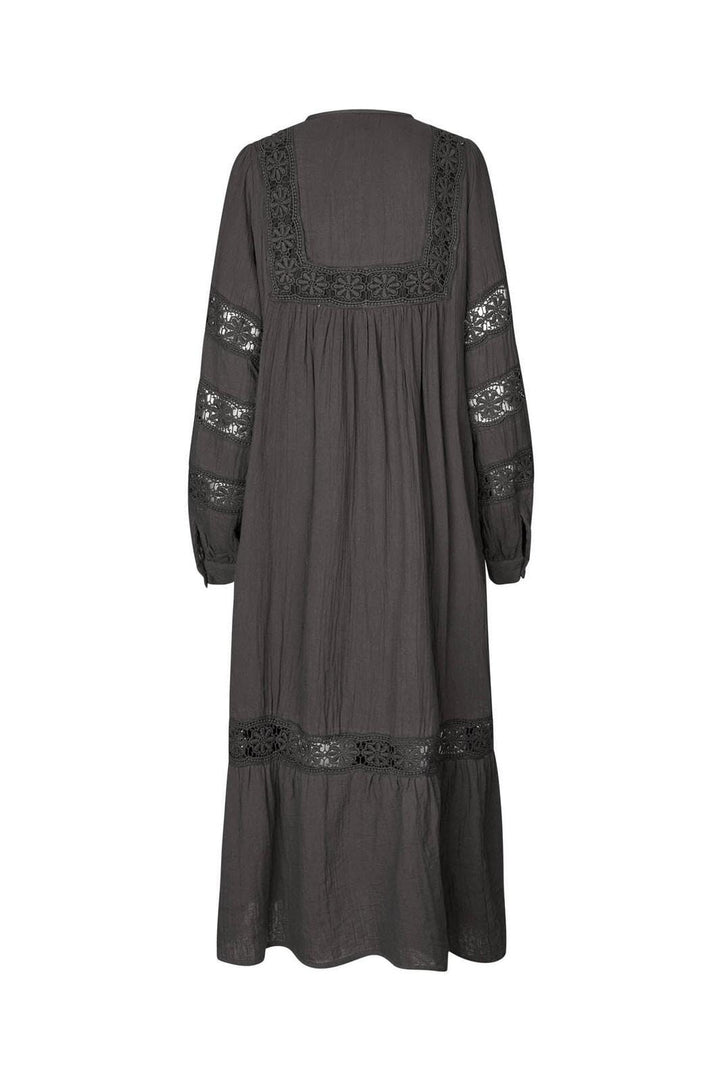 Forudbestilling - Lollys Laundry - Latourll Lace Maxi Dress Ls25409-3000 - 87 Dark Mokka Kjoler