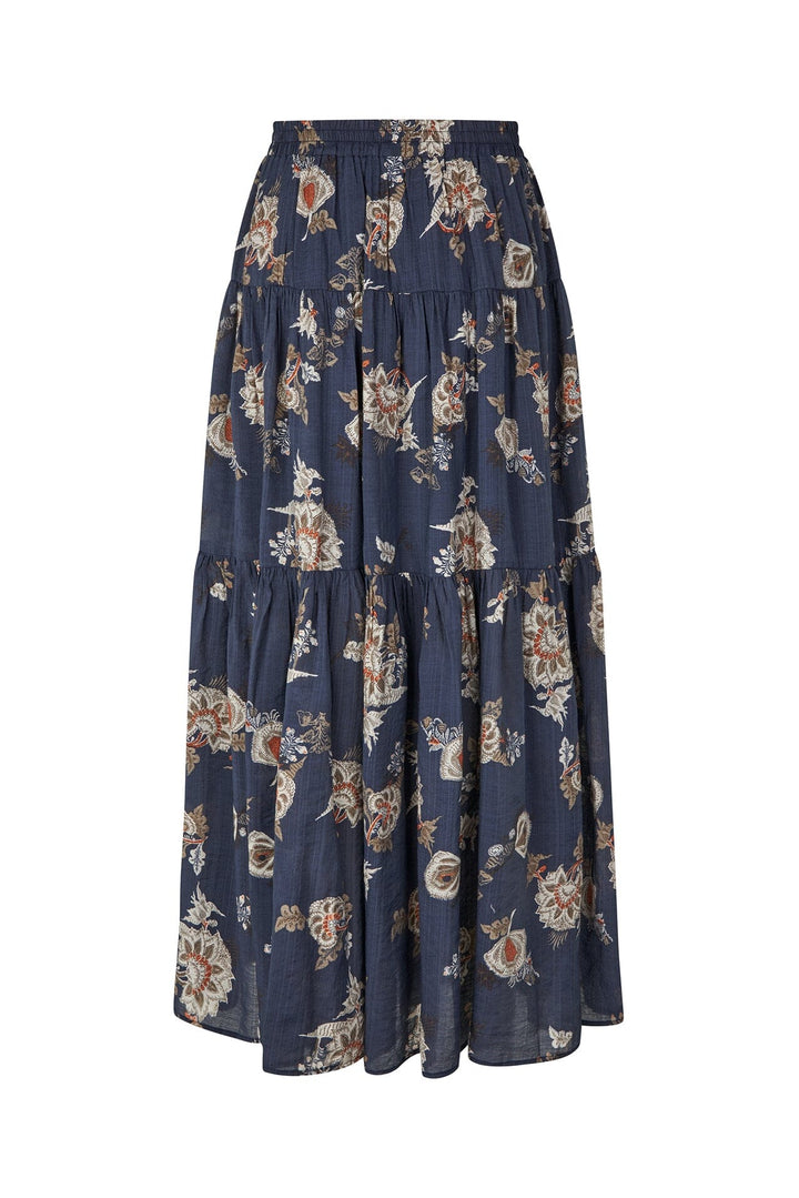 Forudbestilling - Lollys Laundry - Sunsetll Maxi Skirt - 23 Dark Blue Nederdele
