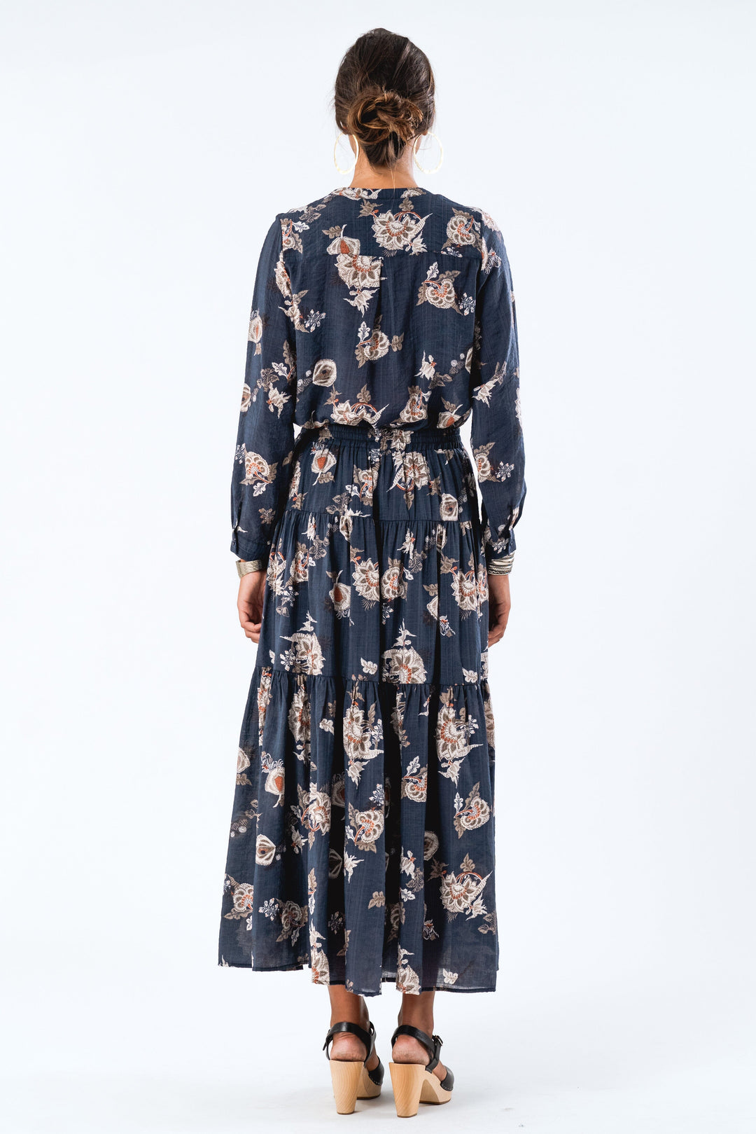 Forudbestilling - Lollys Laundry - Sunsetll Maxi Skirt - 23 Dark Blue Nederdele