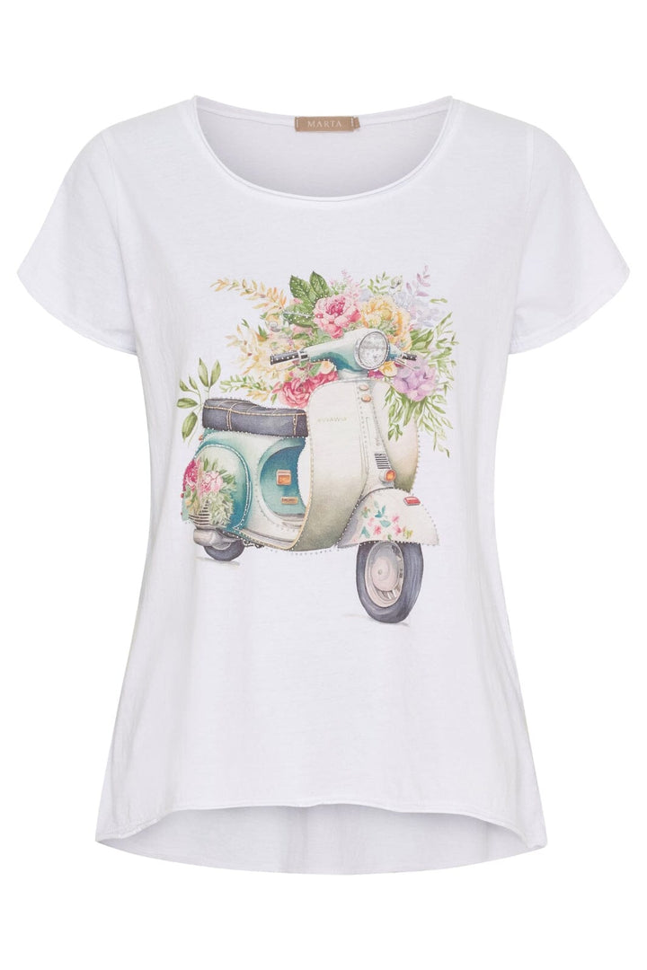 Marta Du Chateau - Mdcmarie T-Shirt 1535 - White Vespa