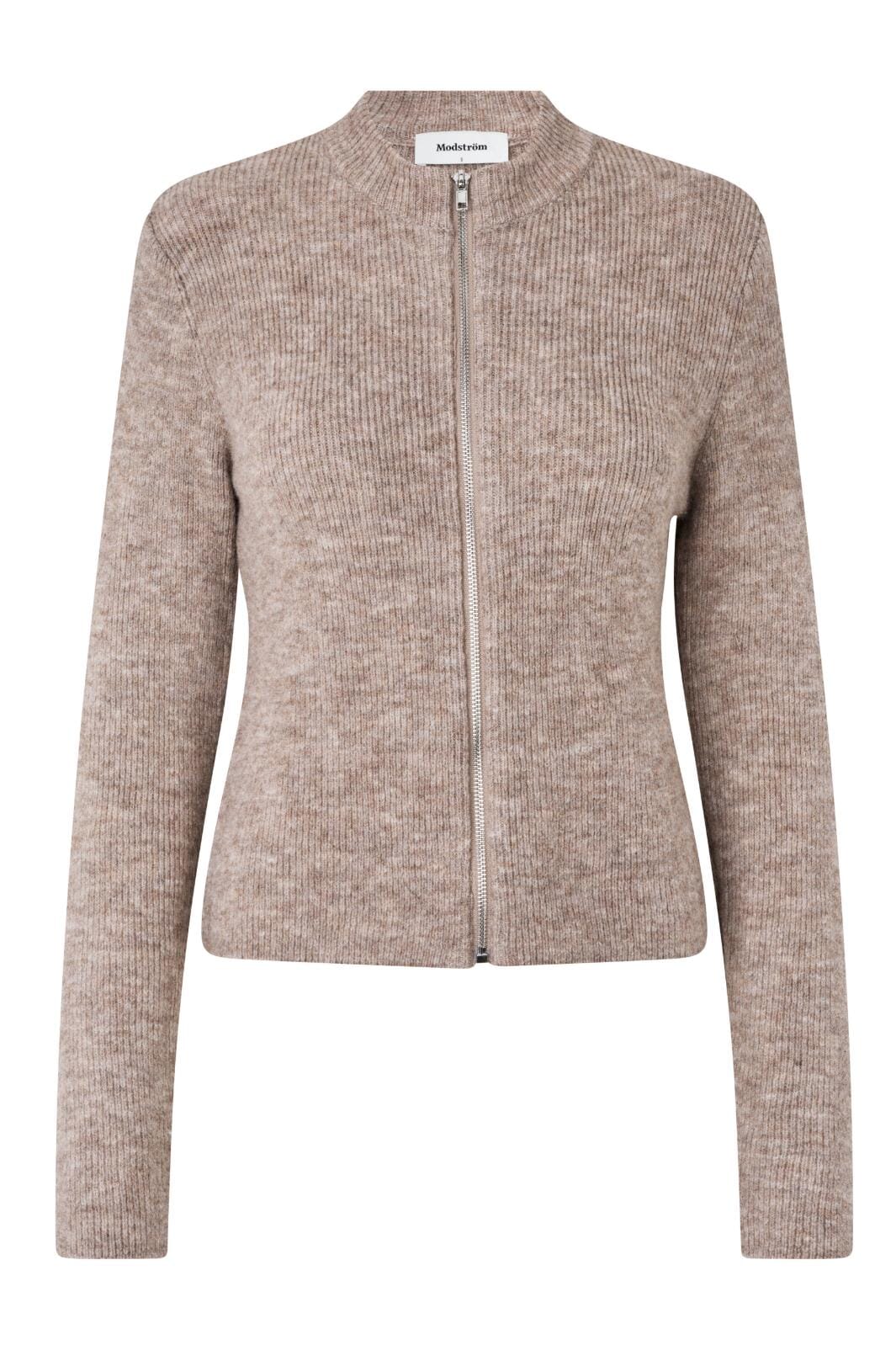 Forudbestilling - Modström - Treemd Cardigan - 105 Beige Melange Cardigans