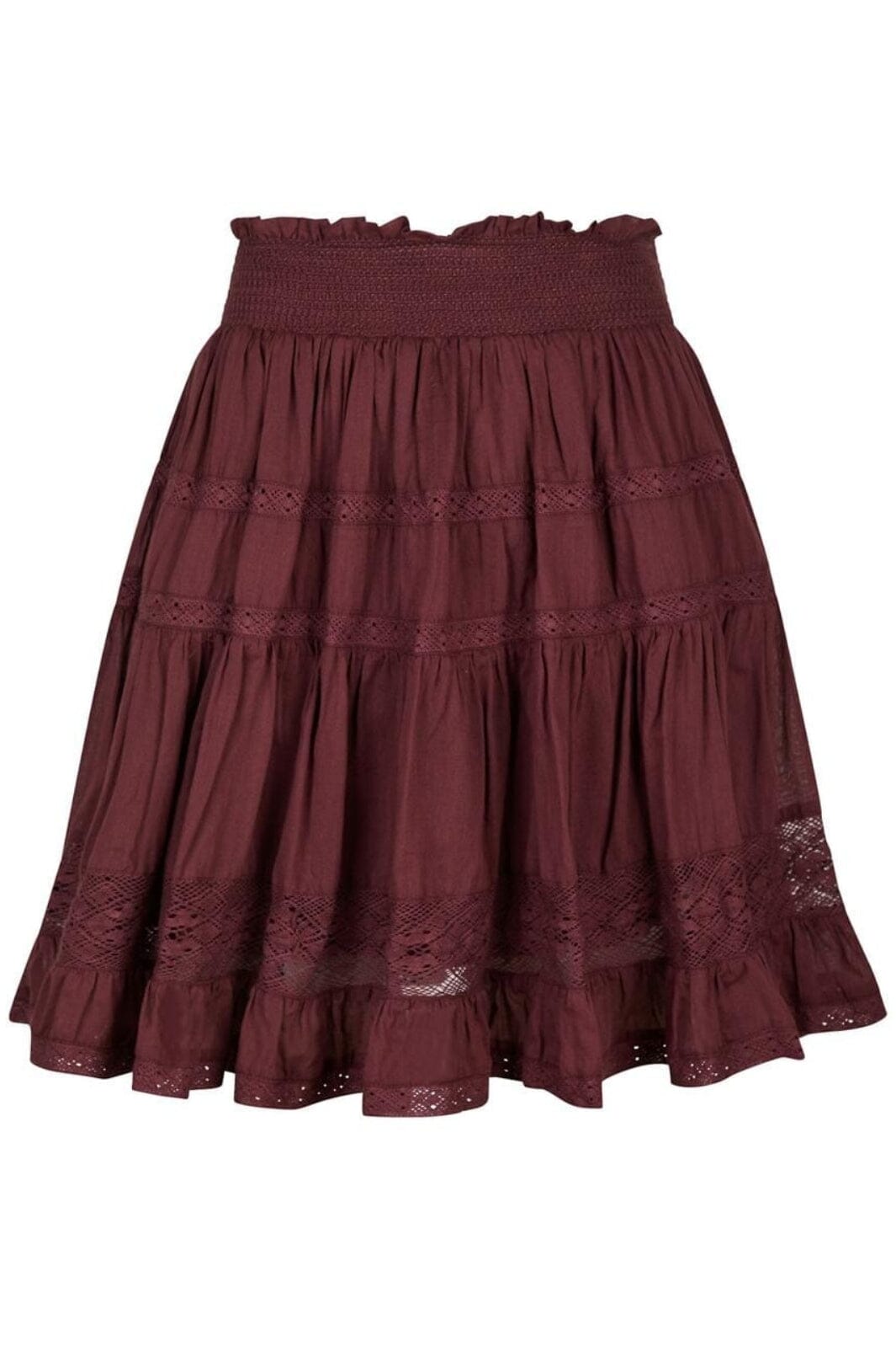 Forudbestilling - Neo Noir - Callia S Voile Skirt 164676 - 174 - Burgundy Nederdele
