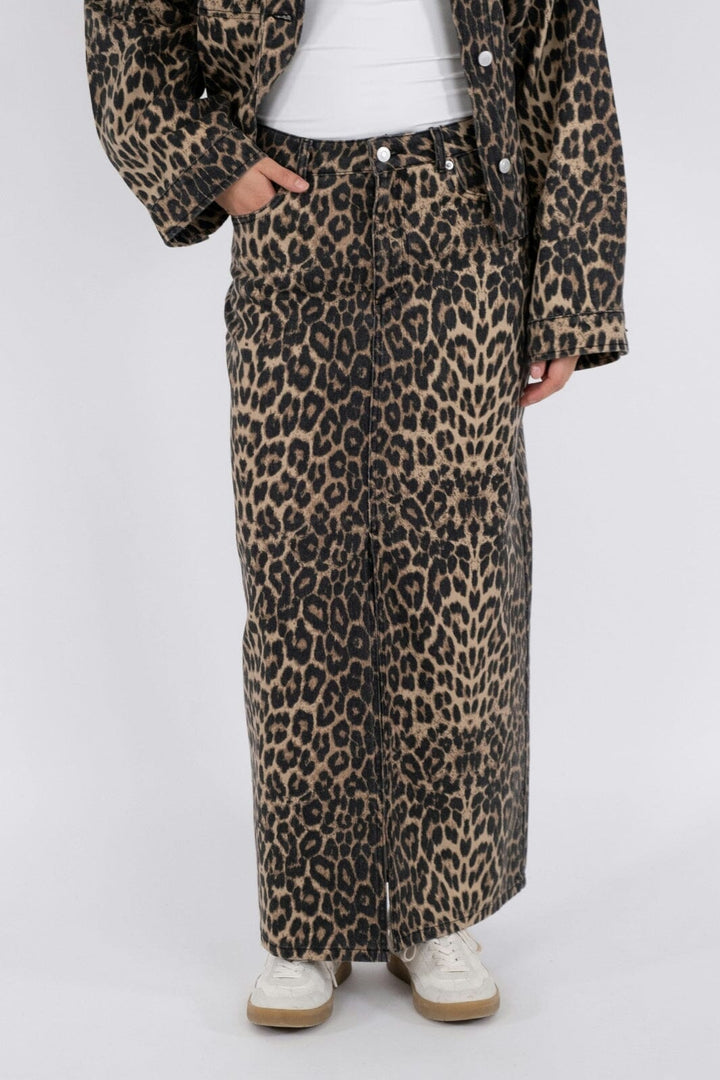 Forudbestilling - Neo Noir - Frankie Leopard Skirt - Leopard Nederdele