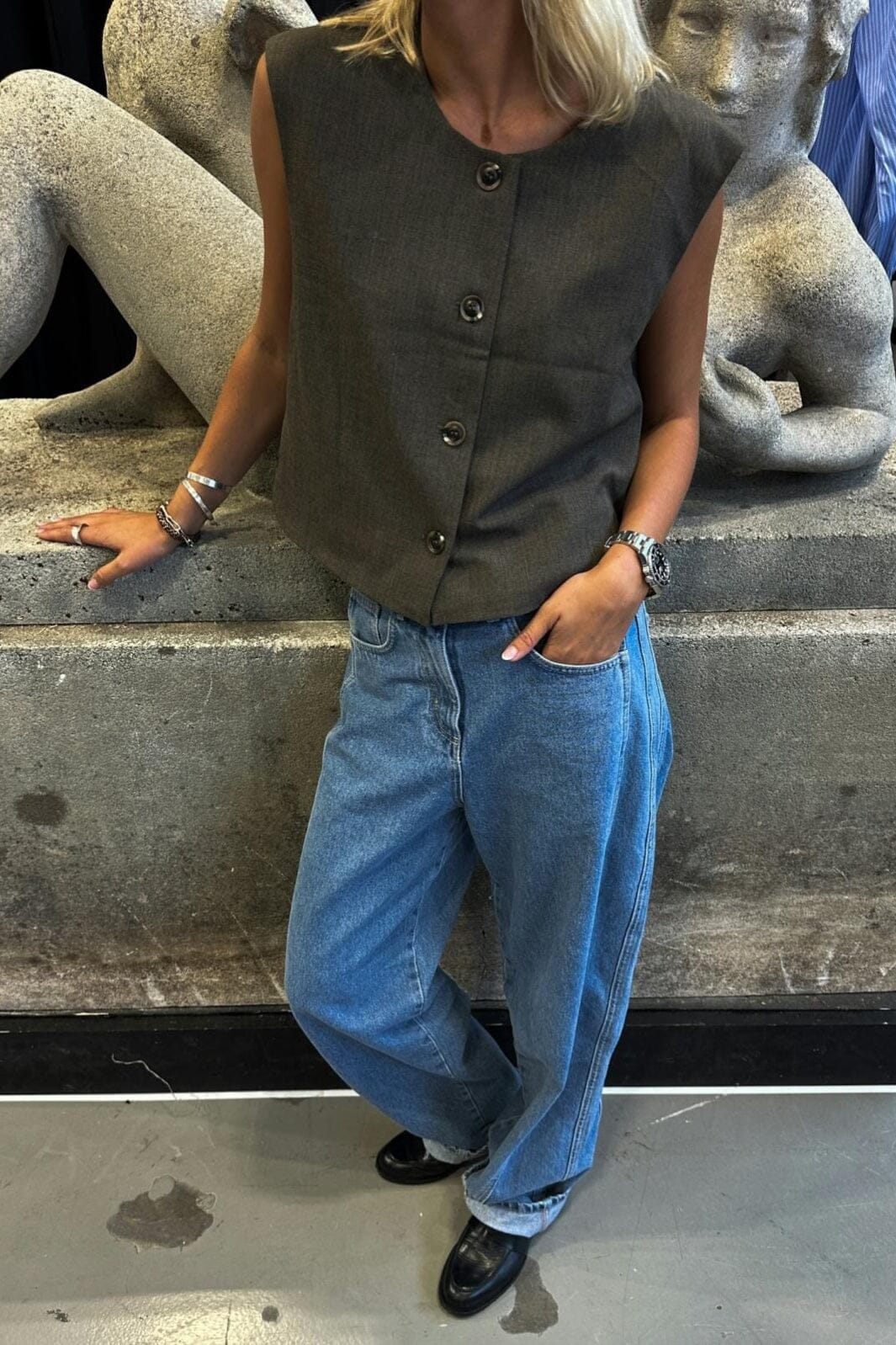 Forudbestilling - Neo Noir - Hazen D Pants - Stonewash Bukser