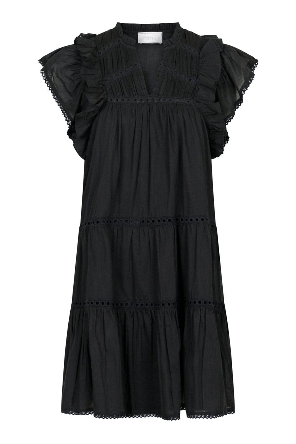 Forudbestilling - Neo Noir - Jamma S Voile Dress - Black Kjoler