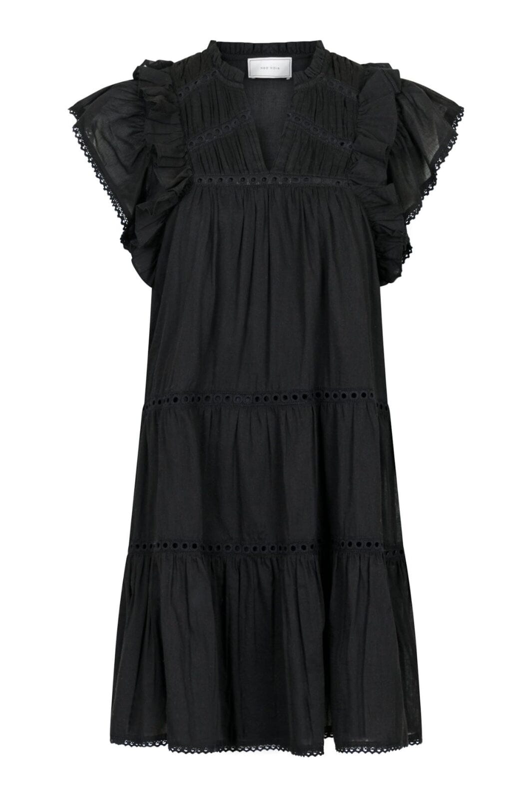 Forudbestilling - Neo Noir - Jamma S Voile Dress - Black Kjoler