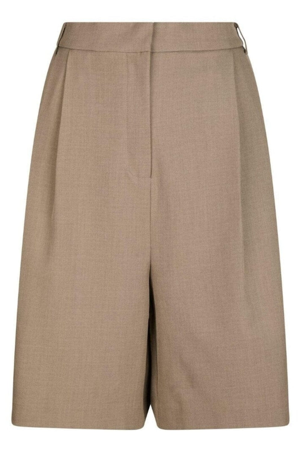 Forudbestilling - Neo Noir - Nika Structure Bermuda Shorts 165353 - 811 - Dark Taupe Shorts