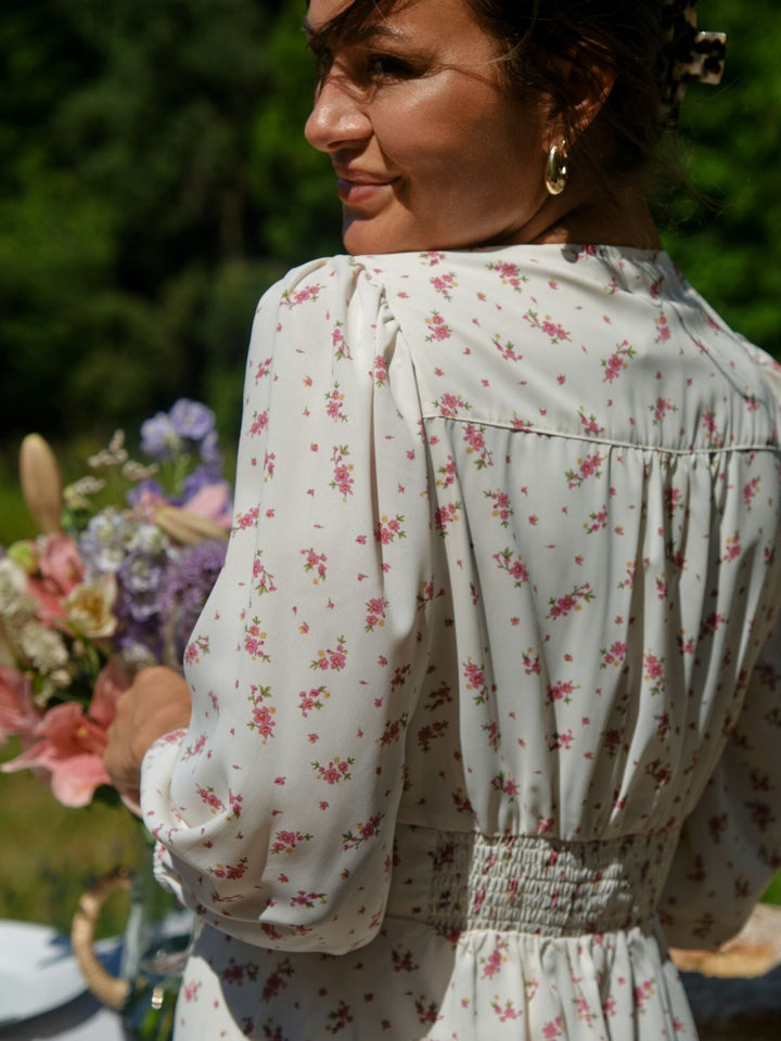 Forudbestilling - Neo Noir - Olana Fleurie Flower Dress 166217 - 754 - Light Pink Kjoler