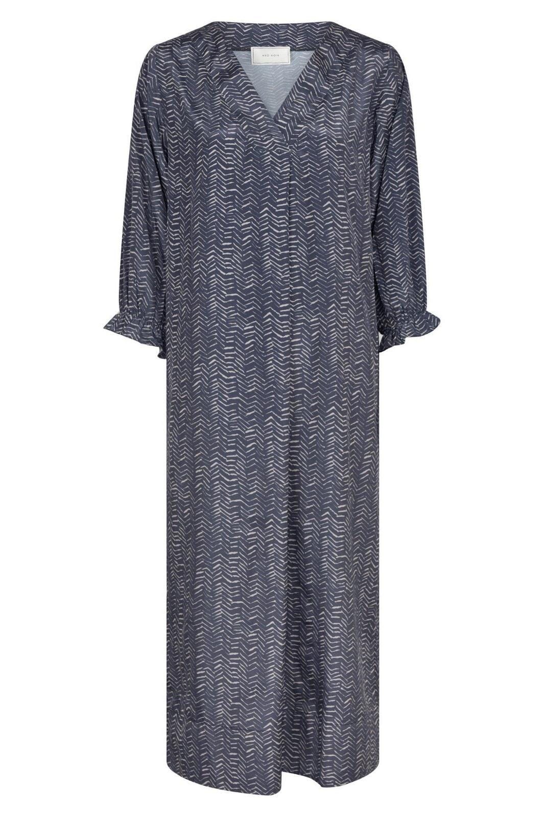 Forudbestilling - Neo Noir - Palace Zigzag Duo Dress - Midnight Blue Kjoler