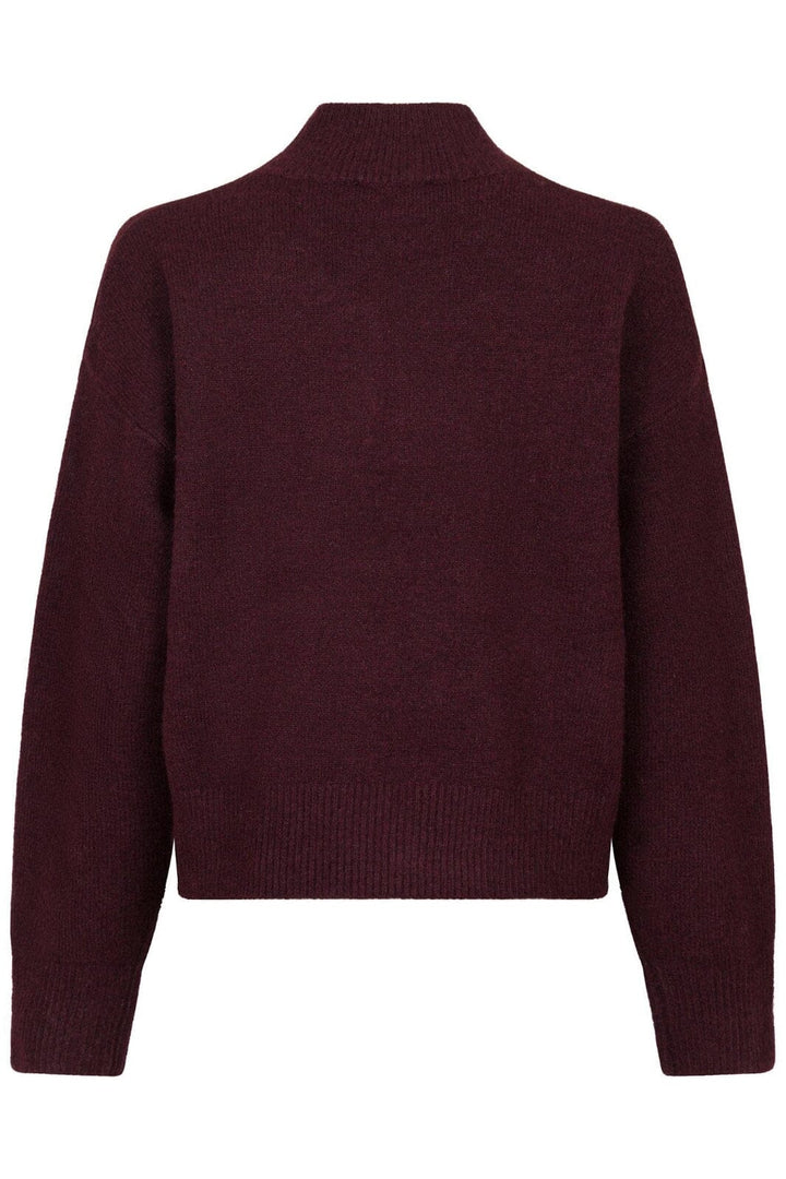Forudbestilling - Neo Noir - Paulina Knit Blouse - Wine Strikbluser
