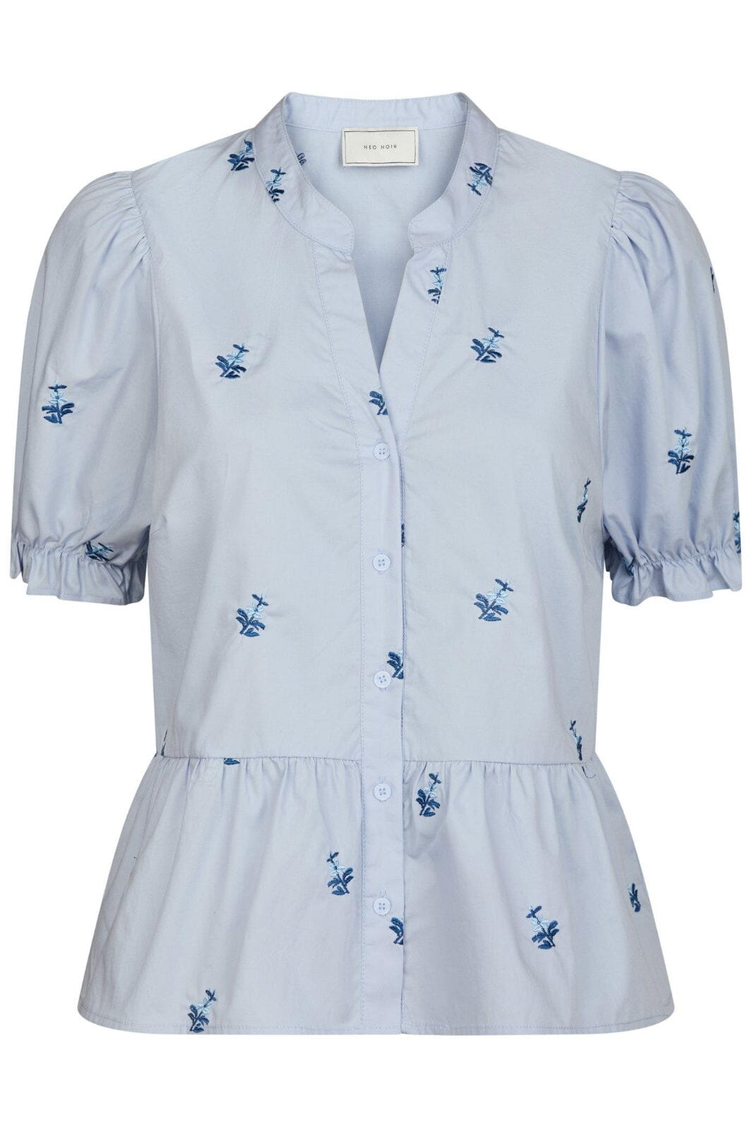 Neo Noir - Savy Embroidery Blouse 165358 - 145 - Light Blue