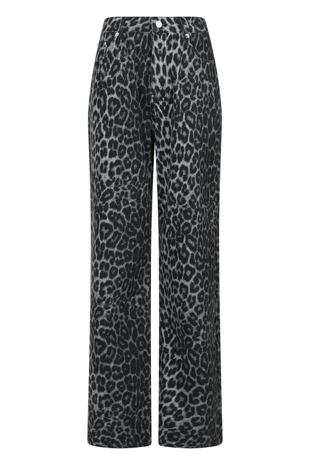 Forudbestilling - Neo Noir - Simona Leopard Pants - Grey Leopard