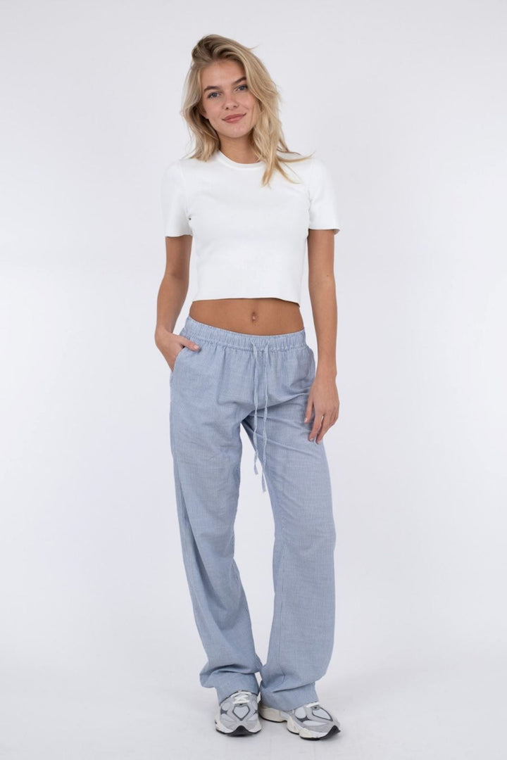 Forudbestilling - Neo Noir - Sonar Mini Stripe Pants - Blue - (Marts) Bukser