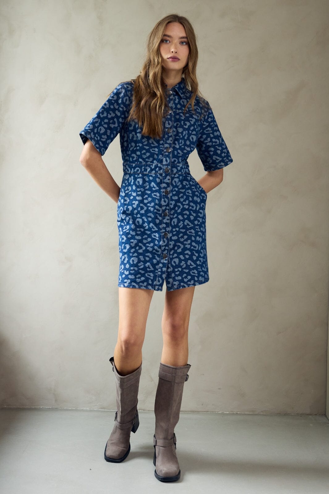 Forudbestilling - Noella - Benita Dress - 1254 Mid Blue Wash Kjoler