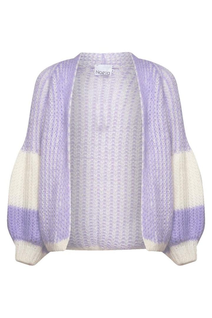 Forudbestilling - Noella - Liana Knit Cardigan - 1121 Lavender/White Cardigans