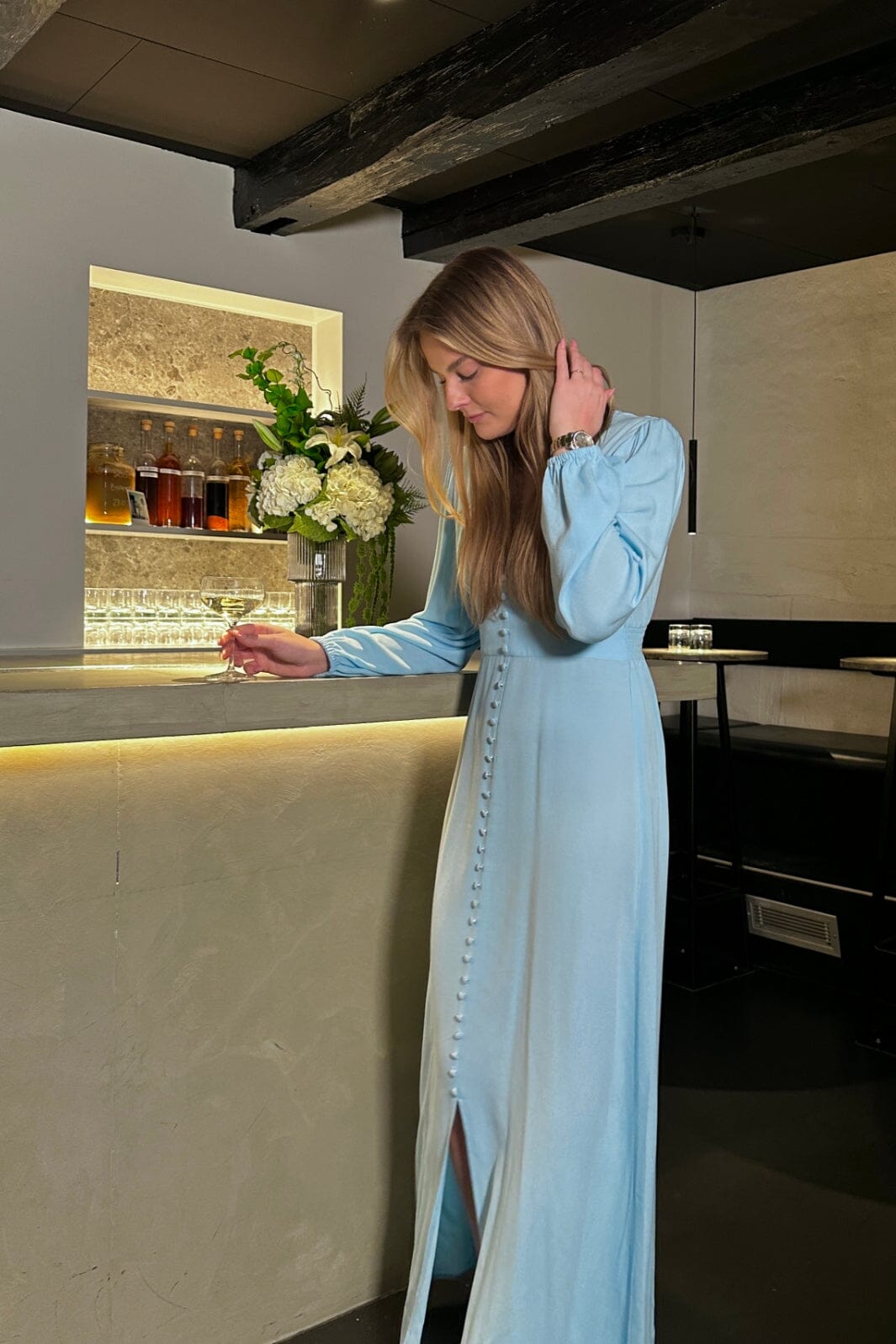 Forudbestilling - Noella - Lilith Maxi Dress 14150001 - 016 - Light Blue Kjoler