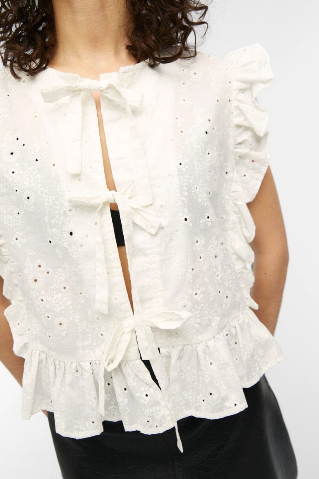 Forudbestilling - Object - Objcilie S/L Top - 4295765 Cloud Dancer Bluser