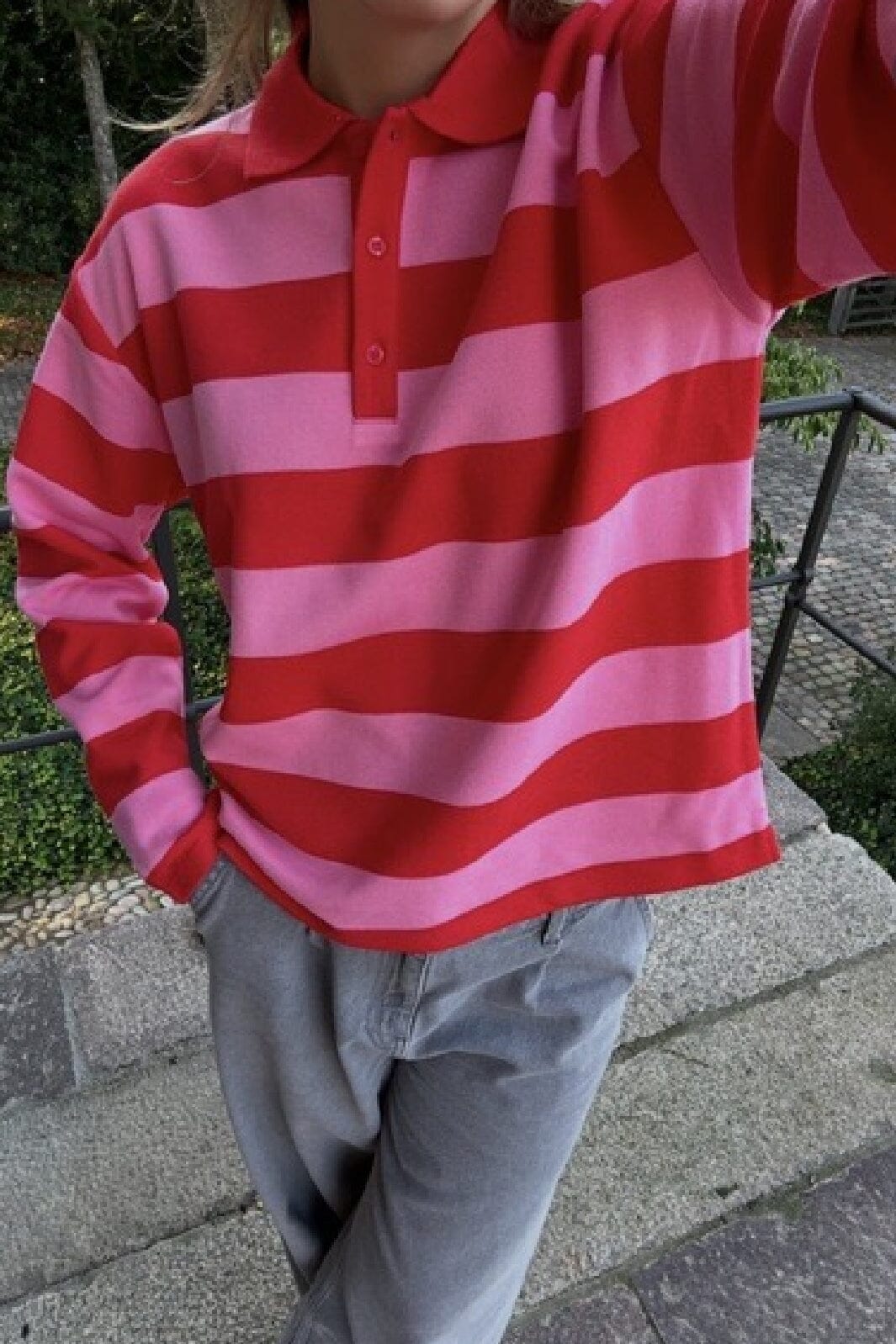 Forudbestilling - Object - Objmillie L/S Lo Polo Aw Fair 24 - 4817611 Flame Scarlet Pink Skjorter