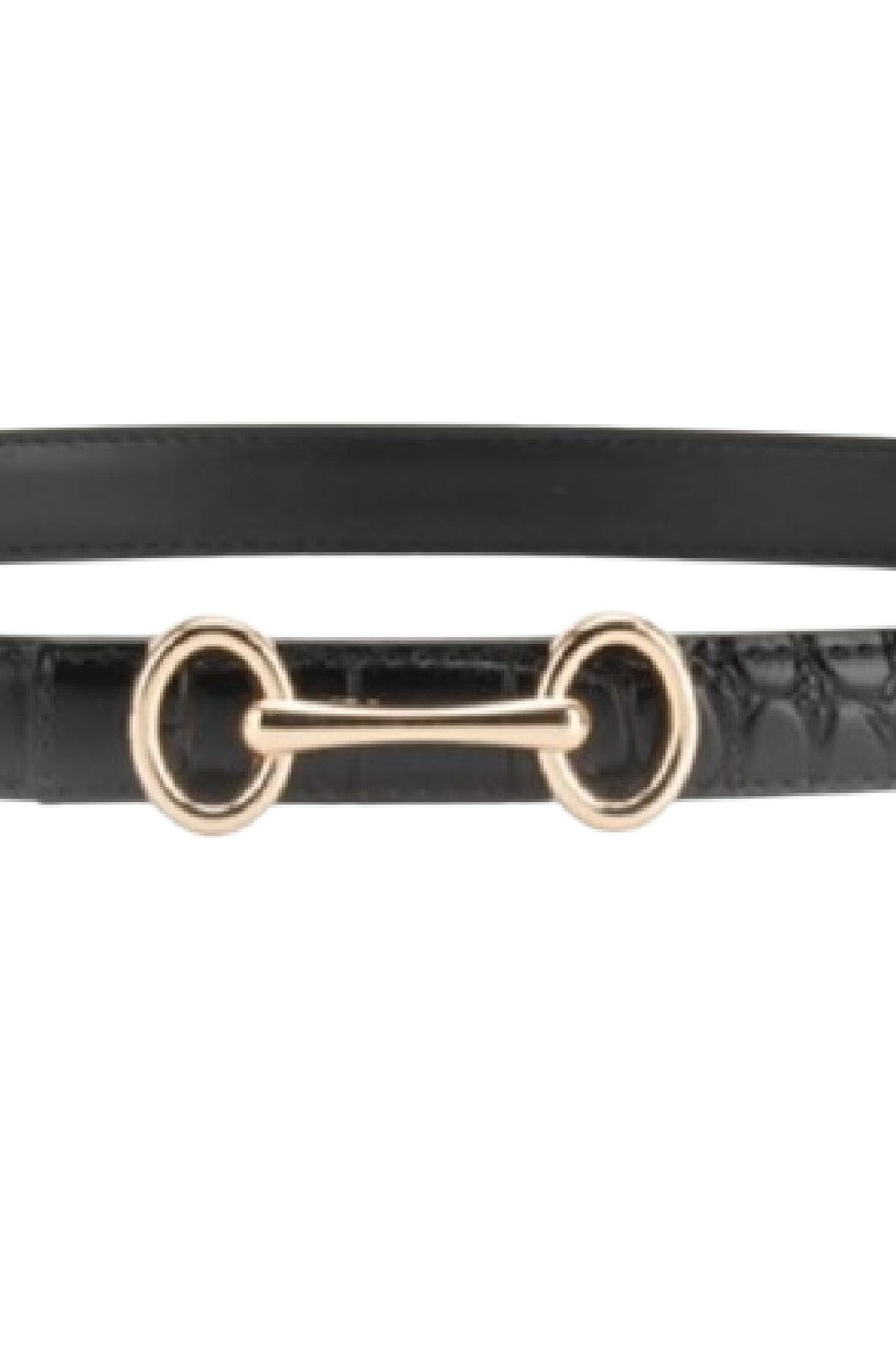 Plissé Copenhagen - Grace Croco Belt 70-820-631 - Black