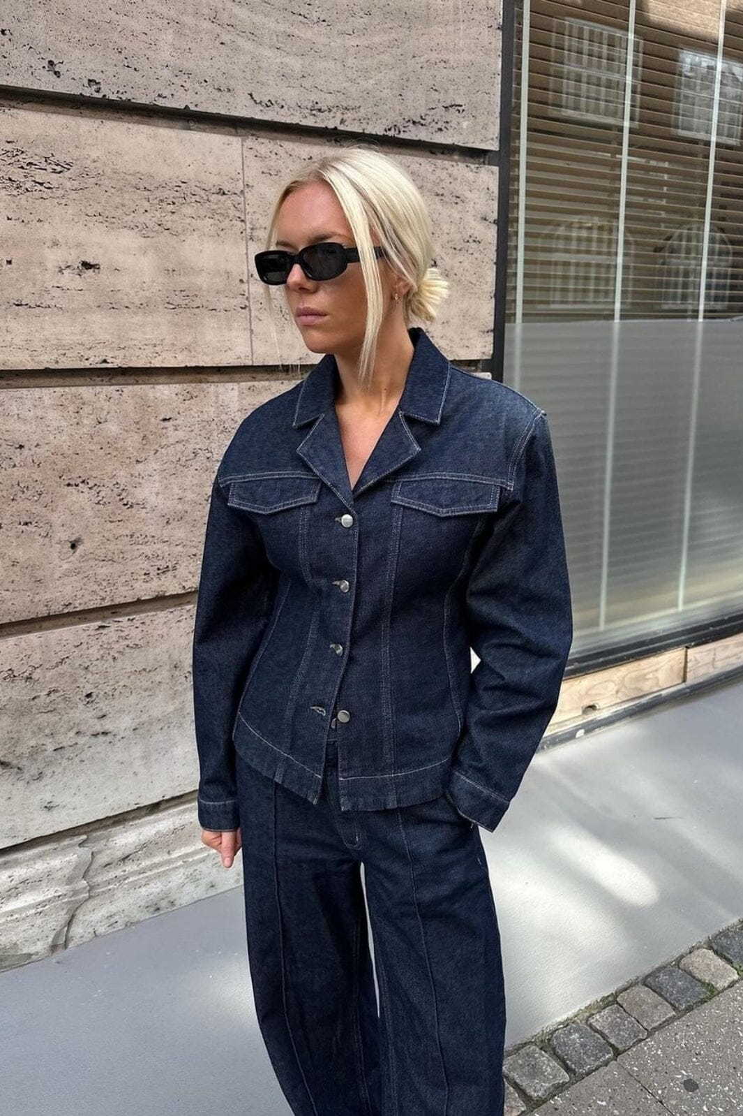 Forudbestilling - Second Female - Columbus Jacket - 5998 Dark blue denim Jakker