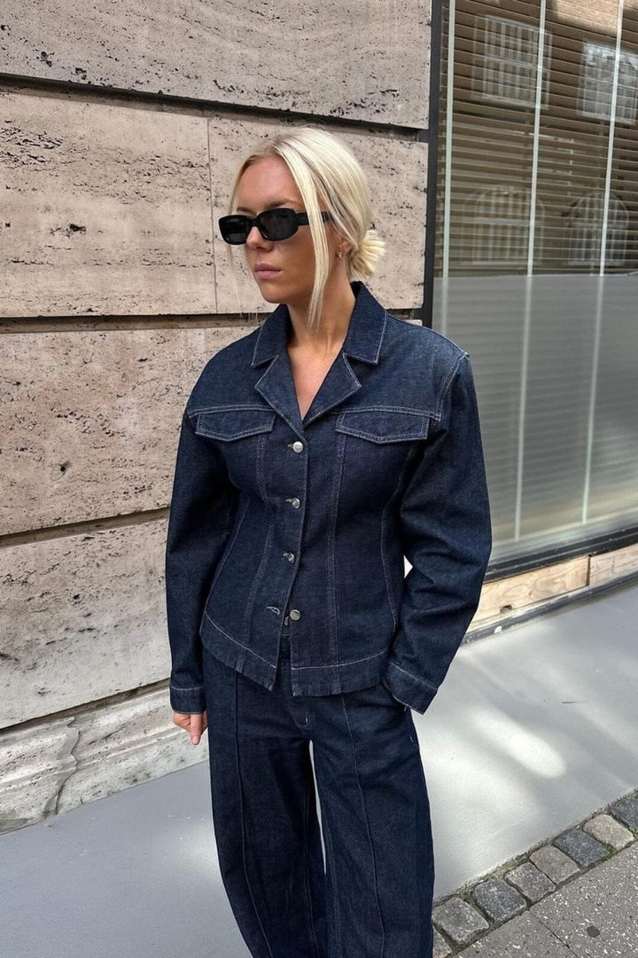Forudbestilling - Second Female - Columbus Jacket - 5998 Dark blue denim Jakker
