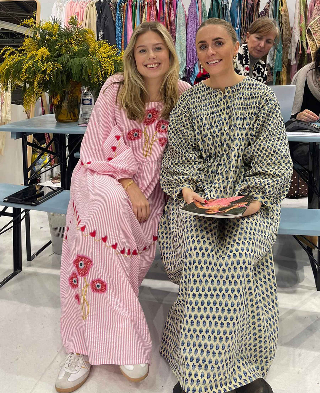 Forudbestilling - Sissel Edelbo - Wenke Dress SE 1643 - Pink Stripes Kjoler