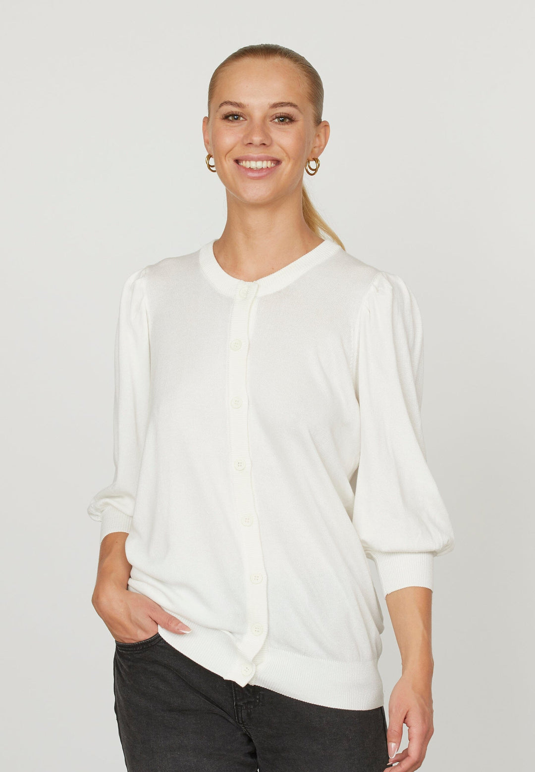 Forudbestilling - Sisters Point - Halia-Ca1 - 115 Cream Strikbluser