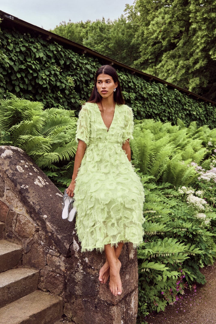 Forudbestilling - Y.A.S - Yaspazylla 3/4 Midi Dress Show - Opaline Green - (Marts) Kjoler