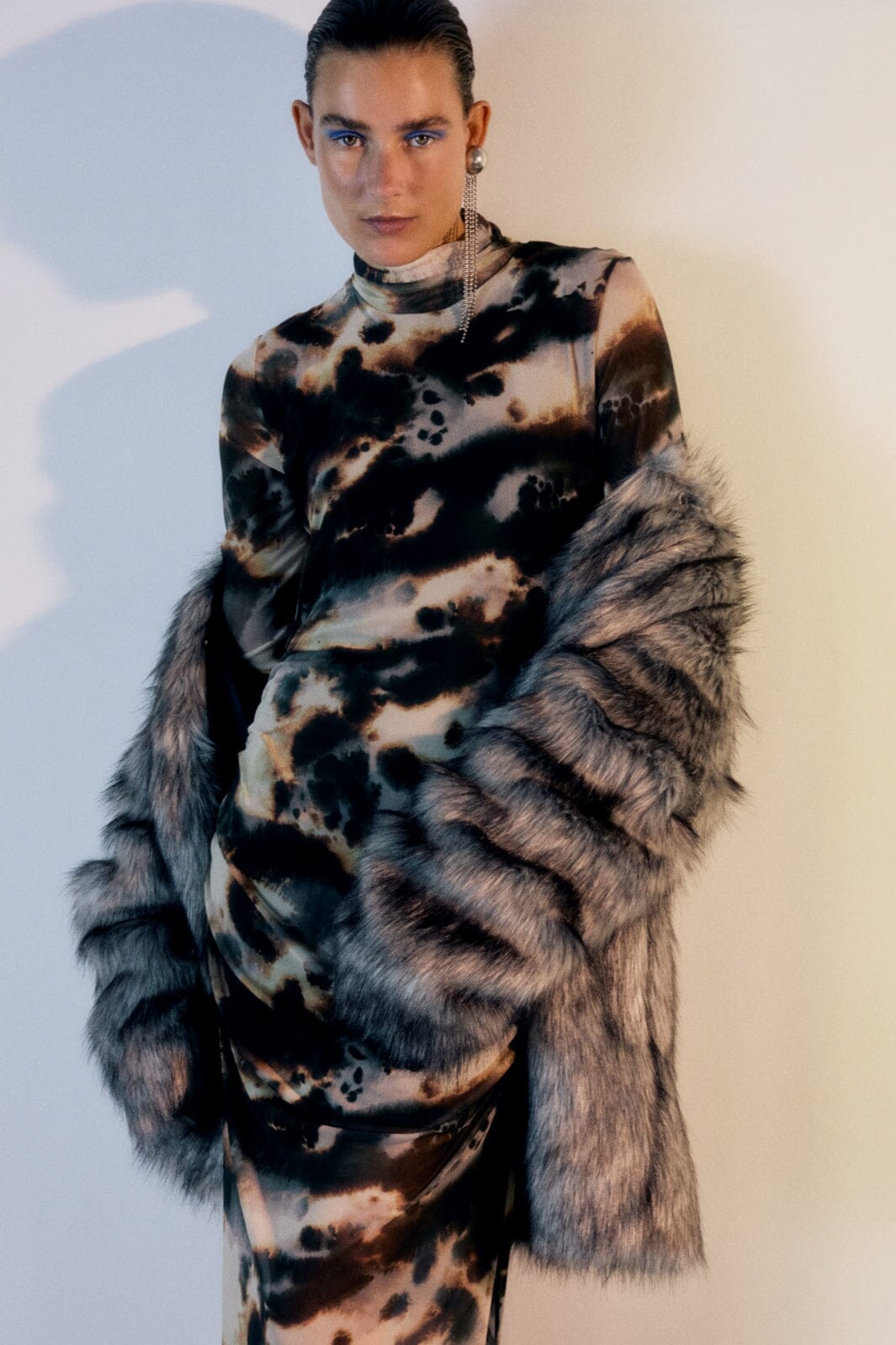 Gestuz - Behkagz P Mesh Dress - 106281 Brown Batic Kjoler