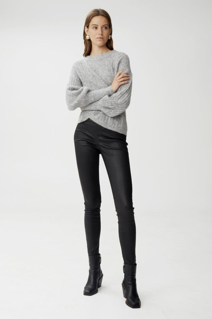Gestuz - SashaGZ HW leather legging NOOS - Black Leggings