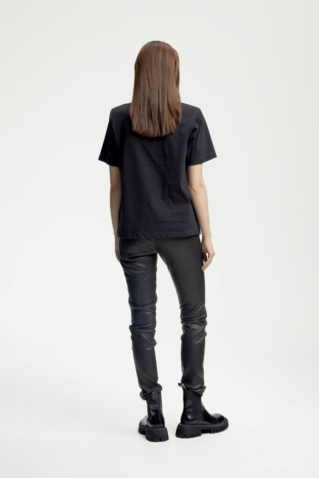 Gestuz - SashaGZ HW leather legging NOOS - Black Leggings