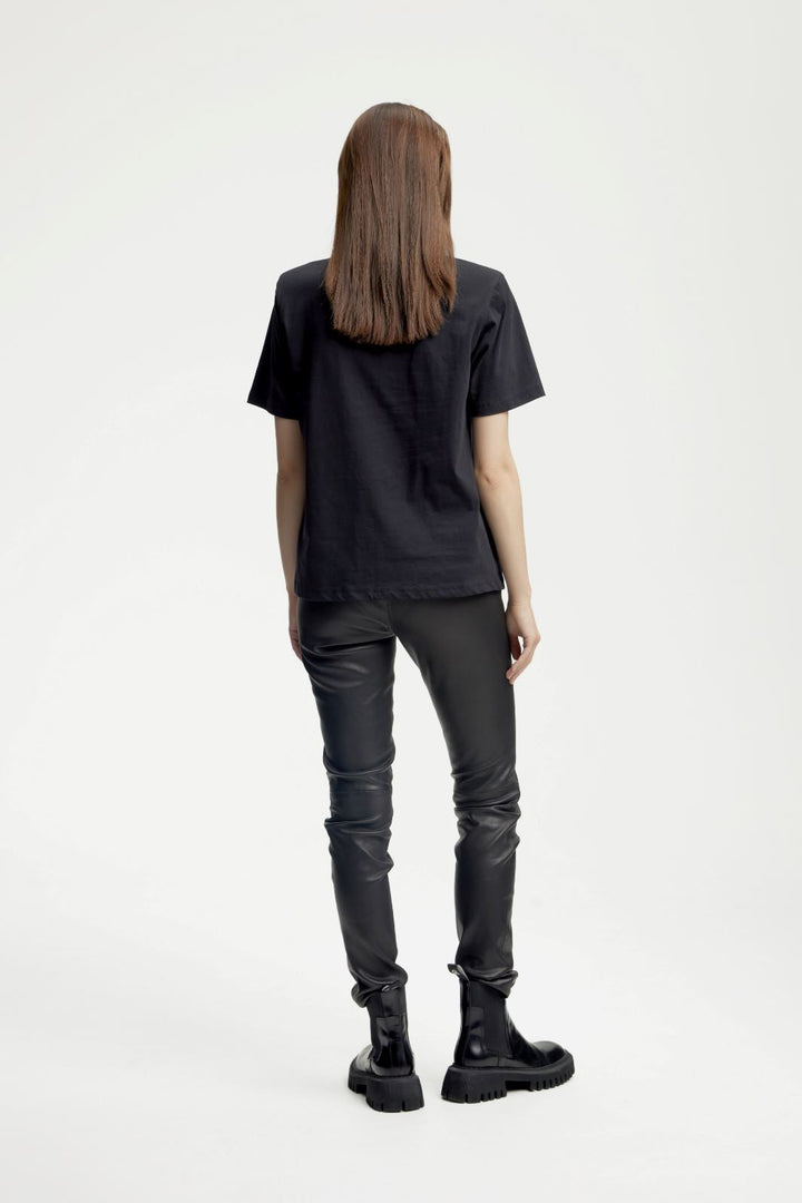 Gestuz - SashaGZ HW leather legging NOOS - Black Leggings