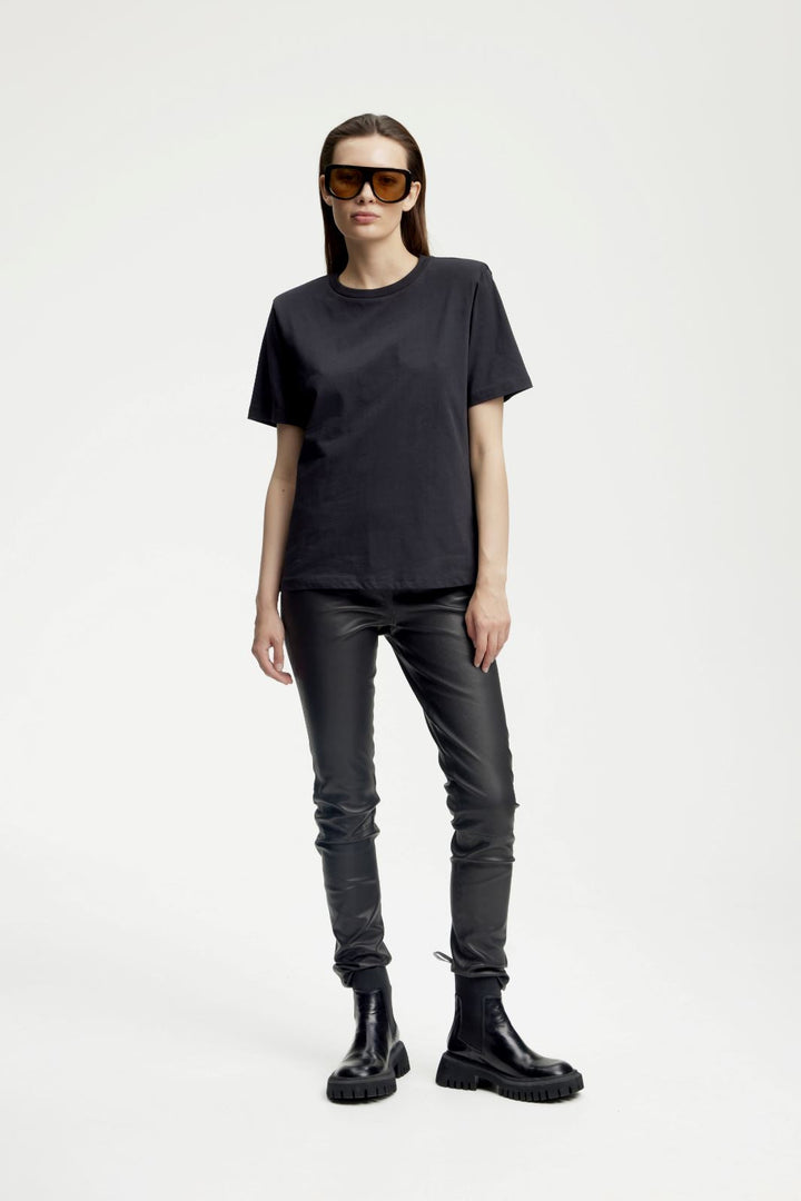 Gestuz - SashaGZ HW leather legging NOOS - Black Leggings