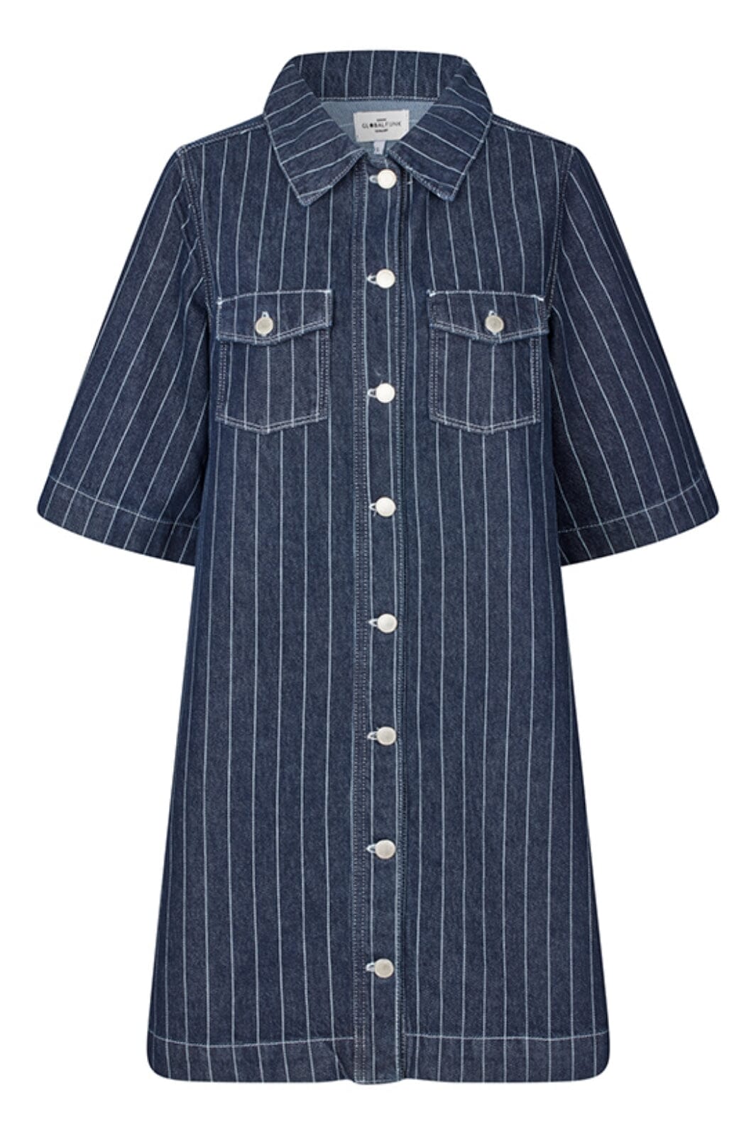 Global Funk - Mira-G - 608 Navy Pinstripe Kjoler
