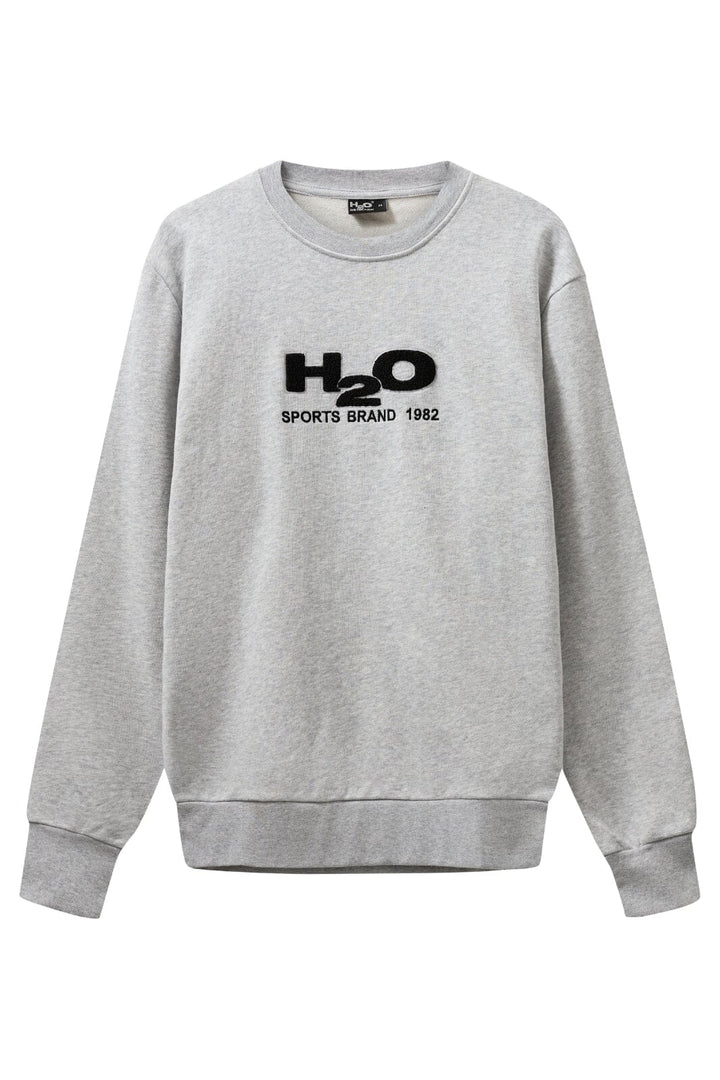 H2O - Logo Sweat O'Neck - 7620 Lt. Grey Mel/Black Sweatshirts