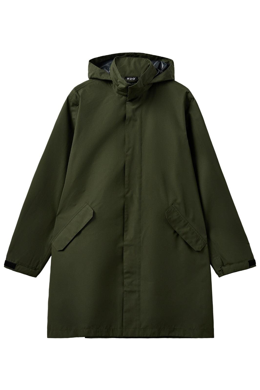 H2O - Rømø Lw Rain Long Jacket - 3020 Army Regnjakker
