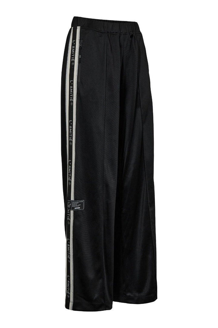 Haute L'Amitié - Baggy Lurex Logo Track Pant HL10414 - Black Bukser