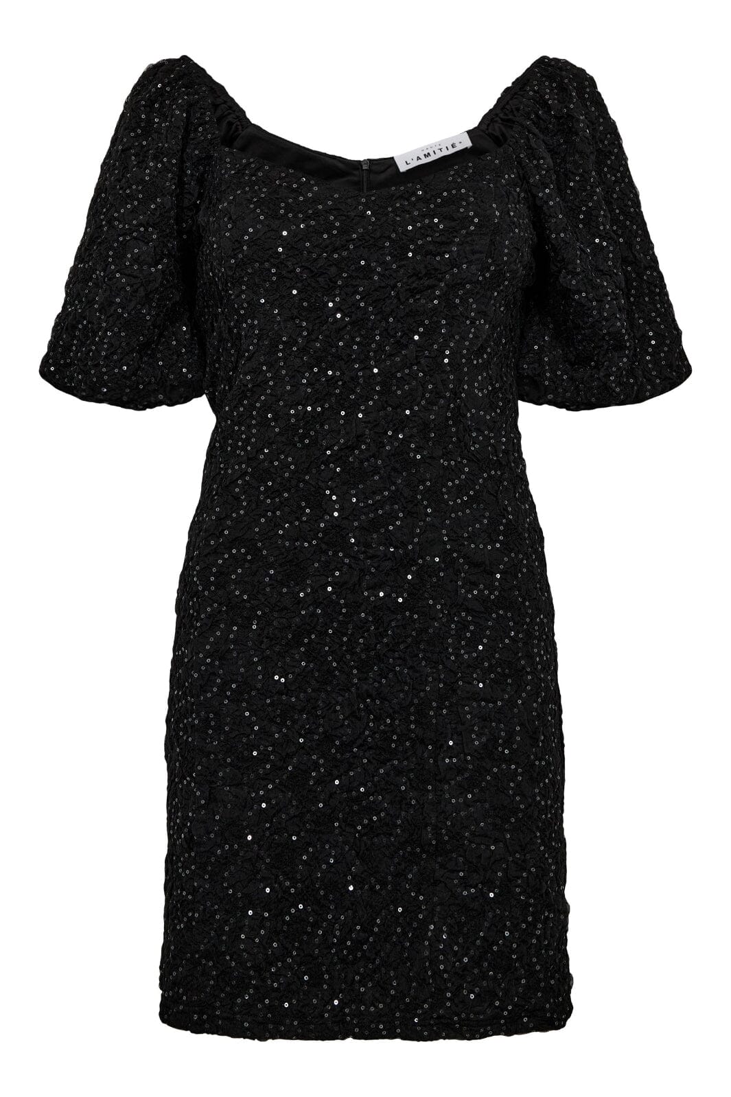 Haute L'Amitié - Dazzy Crease Sequin Dress HL10400 - Black Kjoler