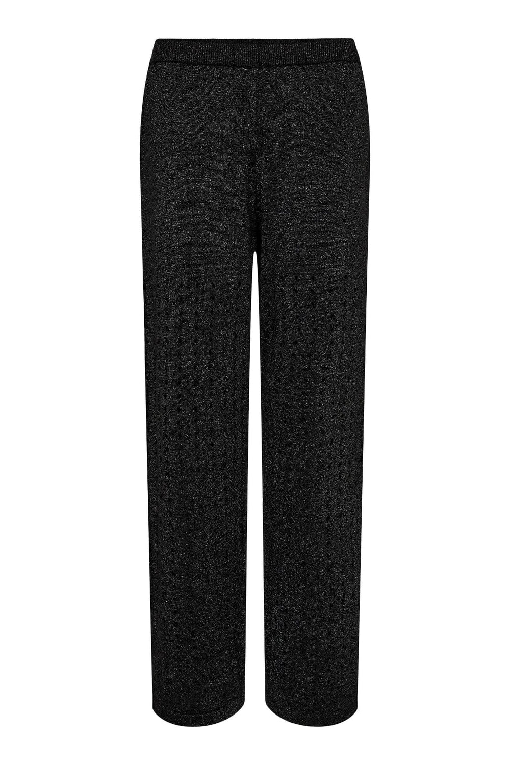 Haute L'Amitié - Hole Lurex Knit Pant HL10396 - Black Bukser