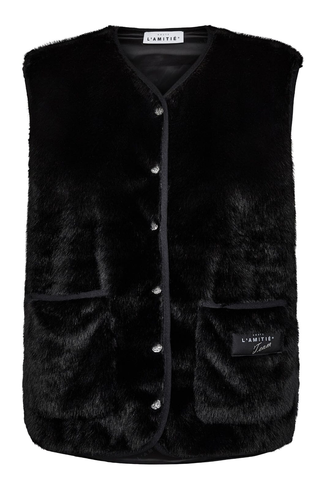 Haute L'Amitié - New Fur Tech Vest HL10409 - Black Veste