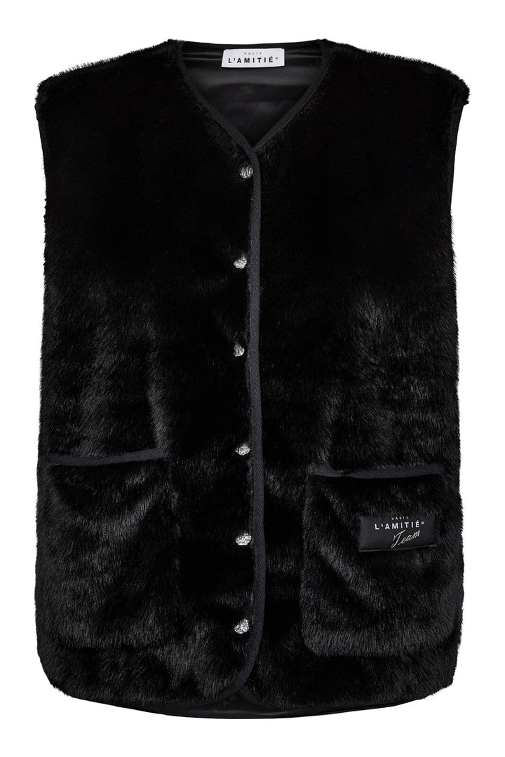 Haute L'Amitié - New Fur Tech Vest HL10409 - Black Veste