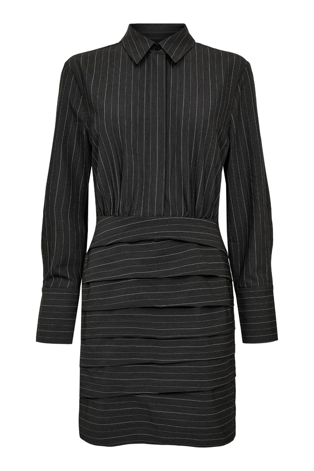 Haute L'Amitié - Pin Set Shirt Dress HL10374 - Dark Grey Kjoler