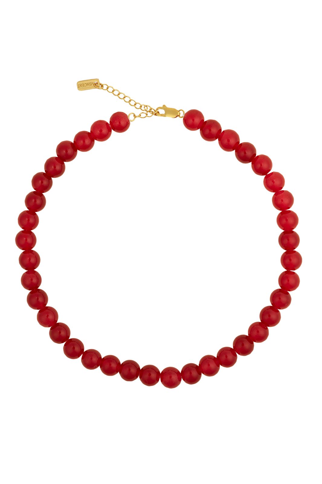 Ennakkotilaus - House Of Vincent - Candy Coral Berry M Necklace VJ233-UNG-R-M - Red - Gilded