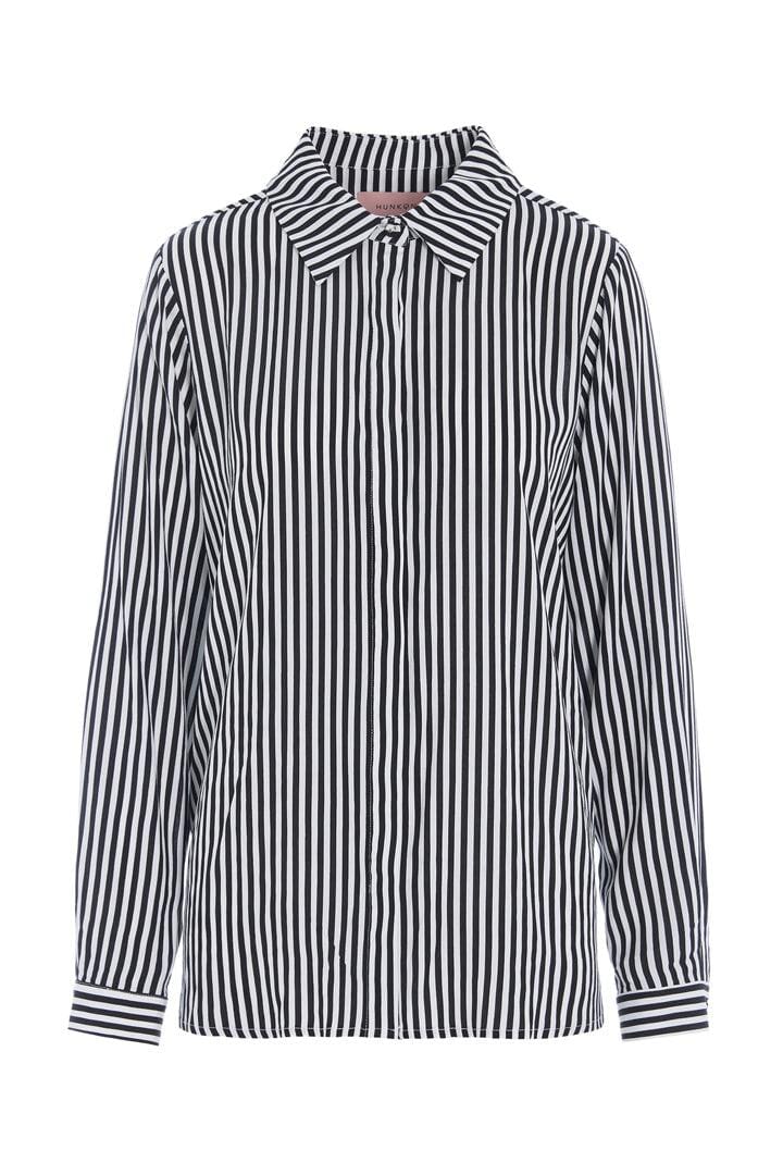 Hunkøn - Vicky Shirt 25980 - Black Striped Skjorter