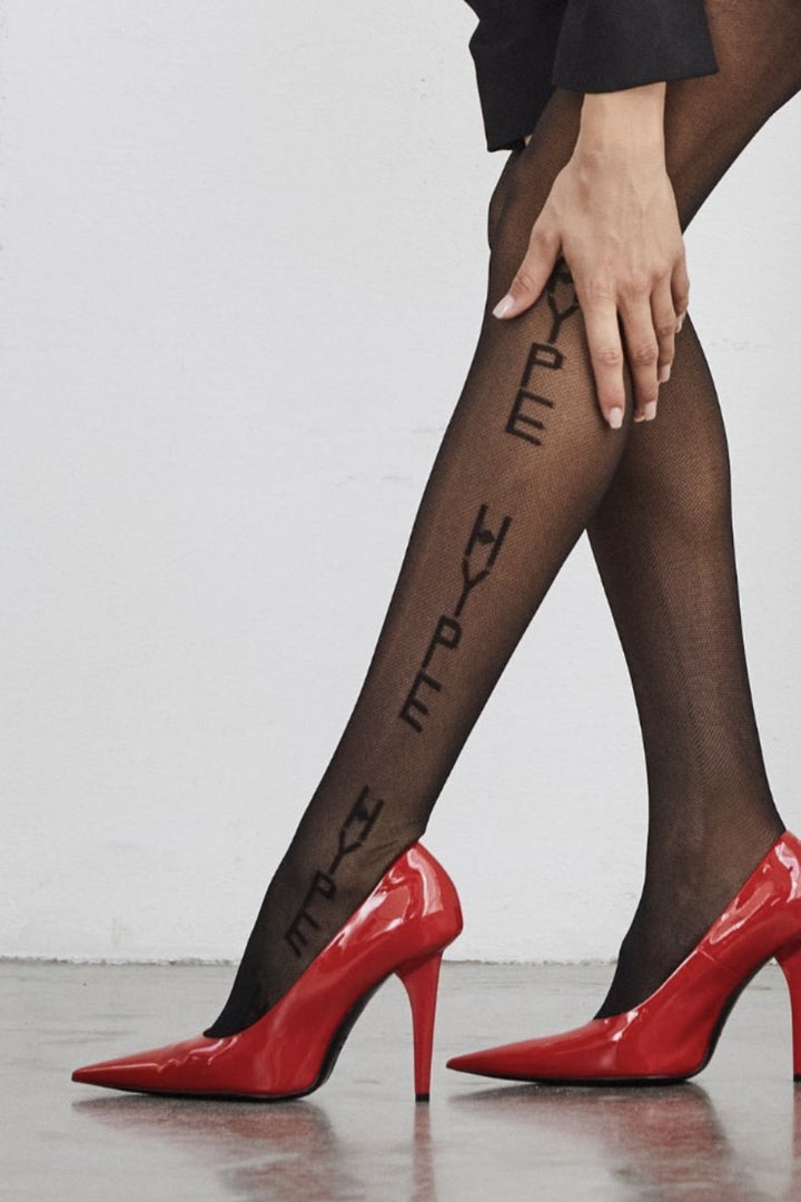 Hype The Detail - Logo Leg 20App. - Sort Strømpebukser