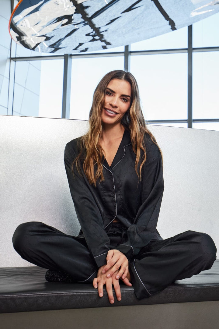 Hype The Detail - Satin Pyjamas 800-43 - 9 Sort Nattøj