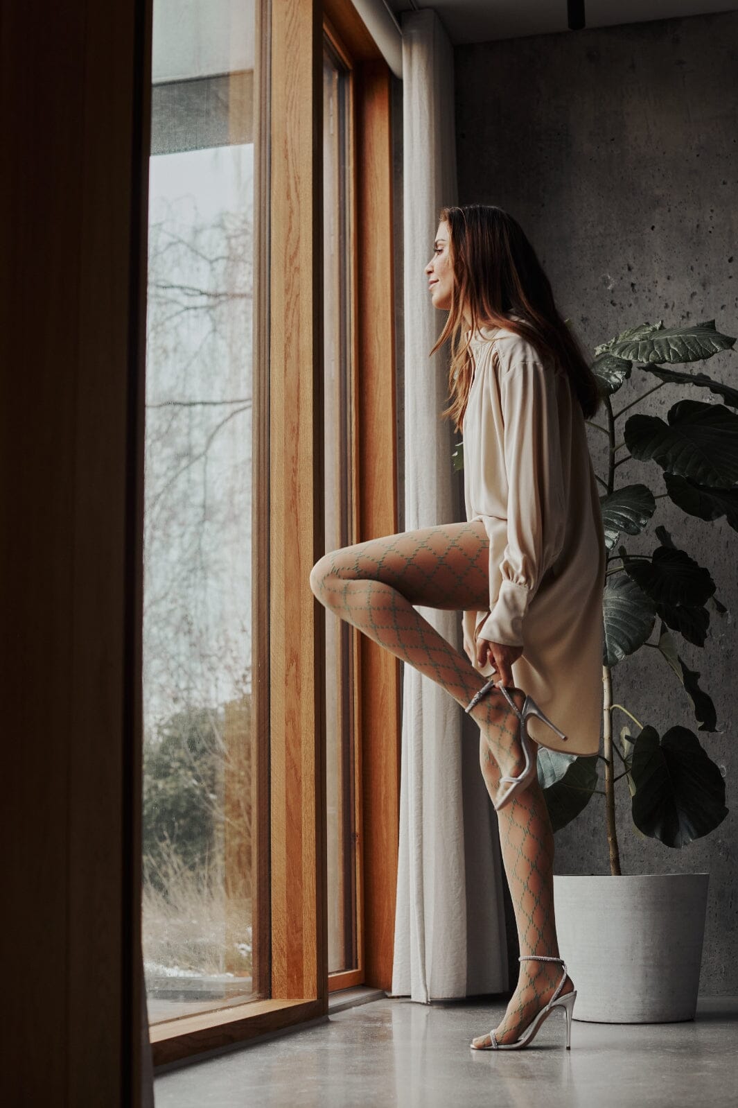 Hype The Detail - Tight Logo 25App - 5305 Grøn Strømpebukser