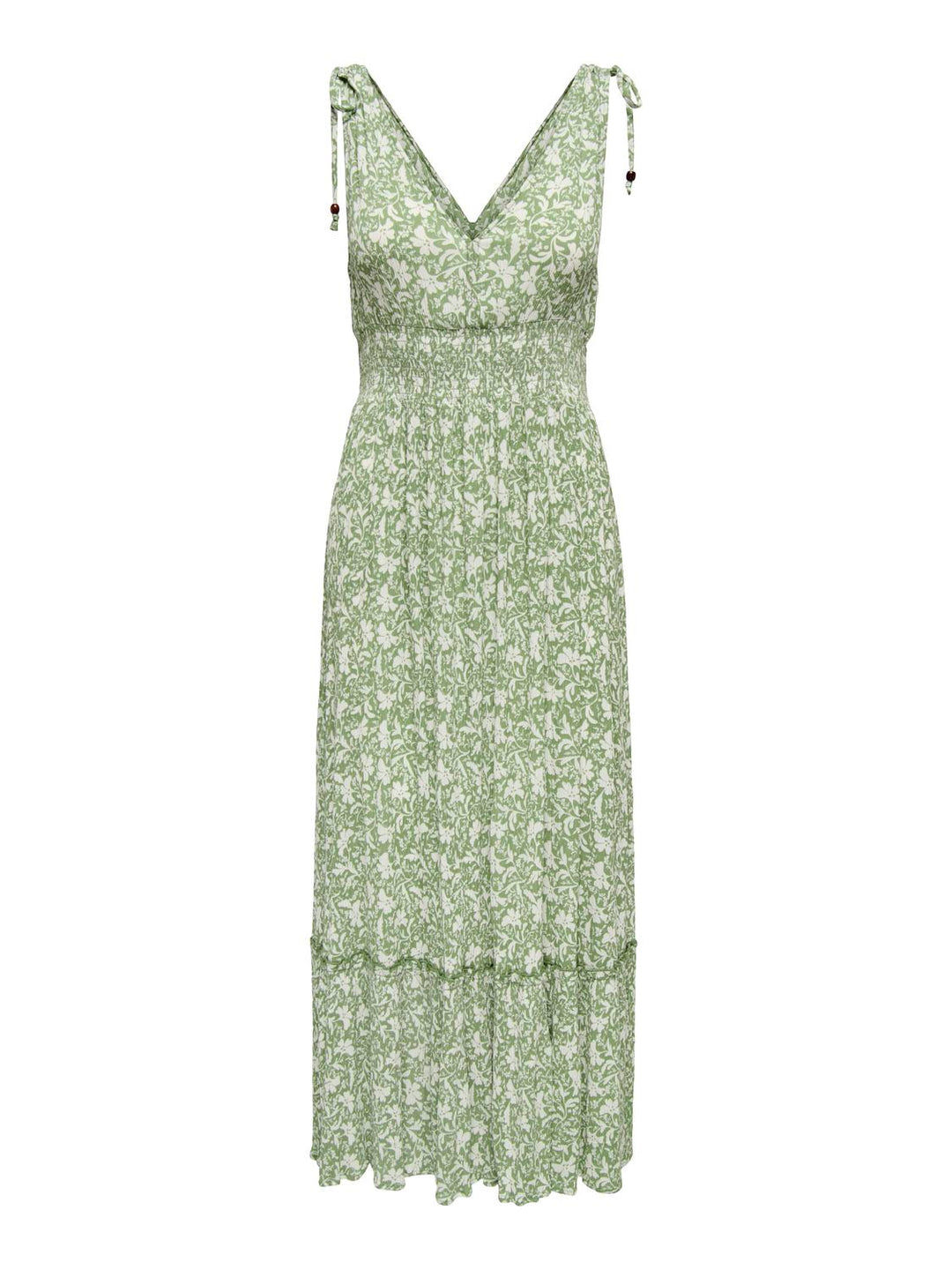 Only - Onlfernanda Life S/L Long Dress - 4865270 Hedge Green Nirra Flower
