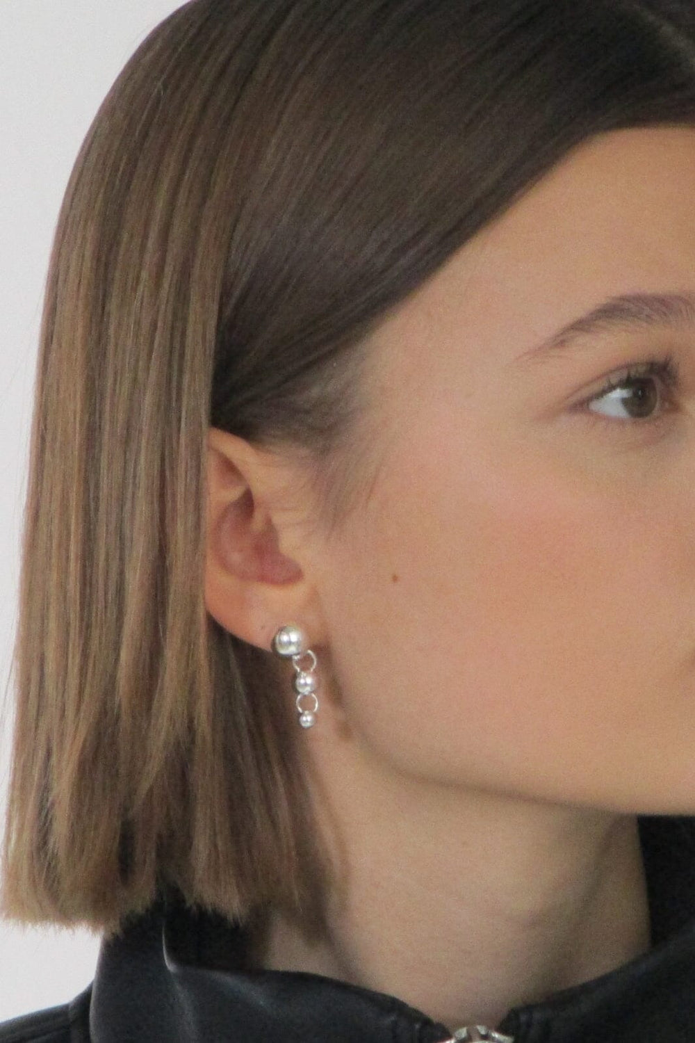 Jane Kønig - Atomic Drop Stud - Sølv Øreringe