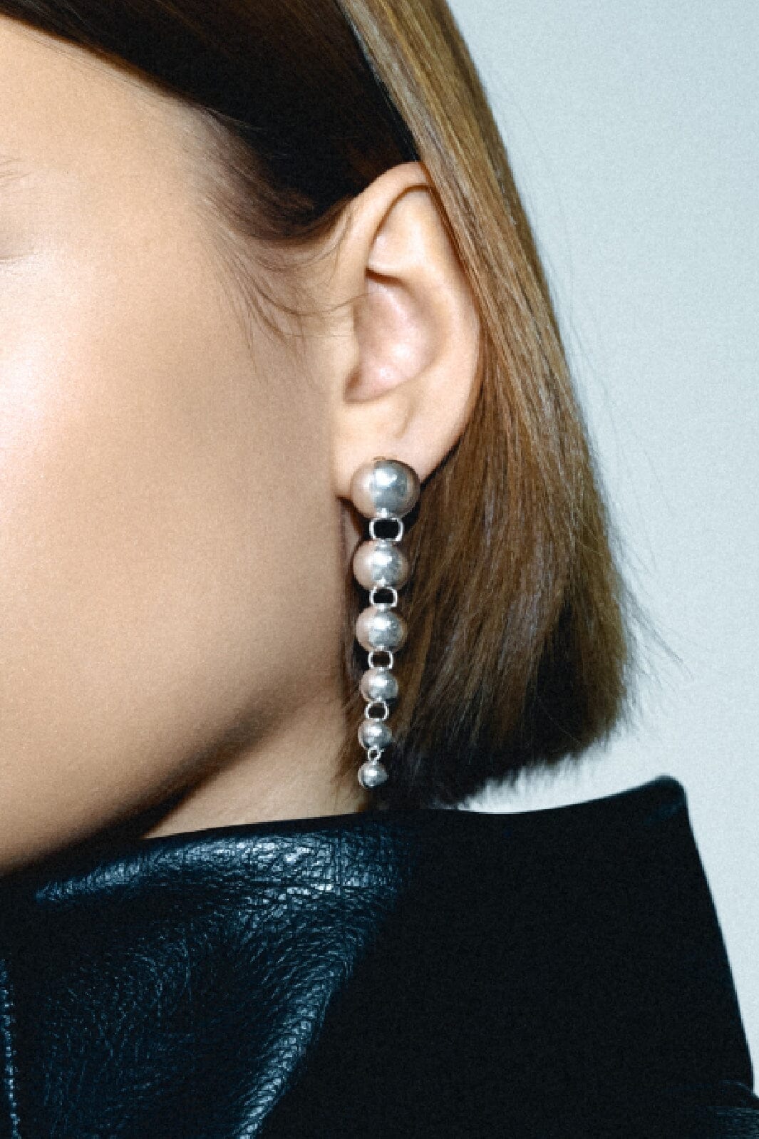 Jane Kønig - Big Atomic Drop Stud - Sølv Øreringe